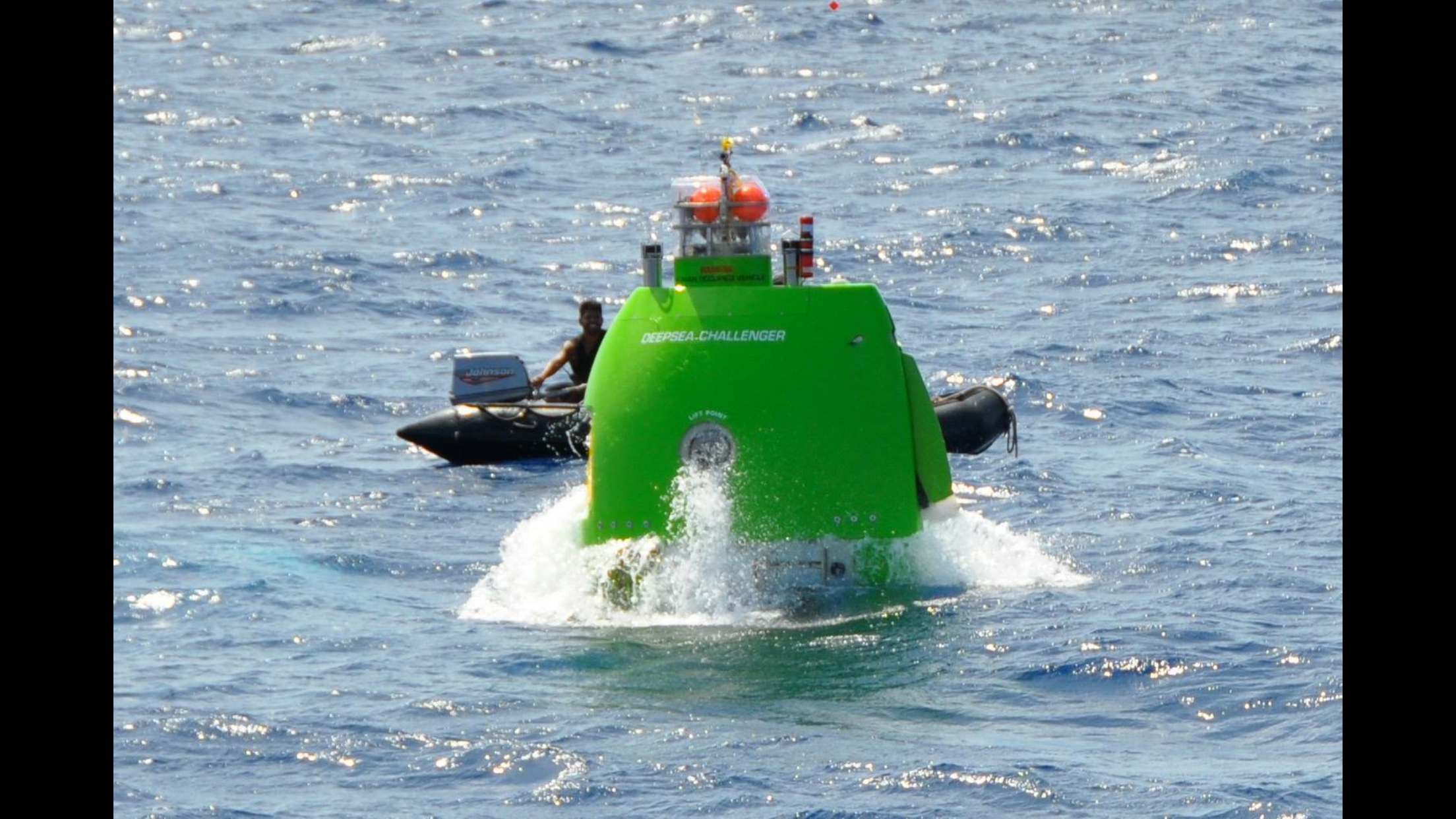 Deepsea Challenger and Mk V Zodiac